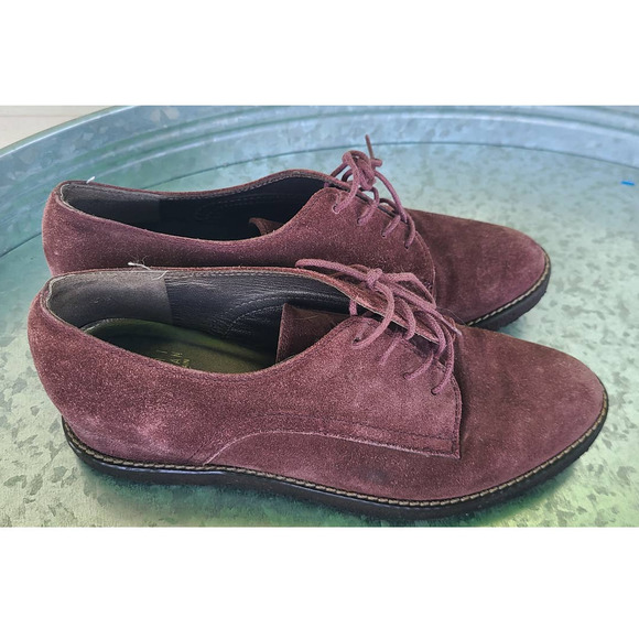 Stuart Weitzman Made In Spain Marron Suede Oxford Style Size 5 - Picture 1 of 7